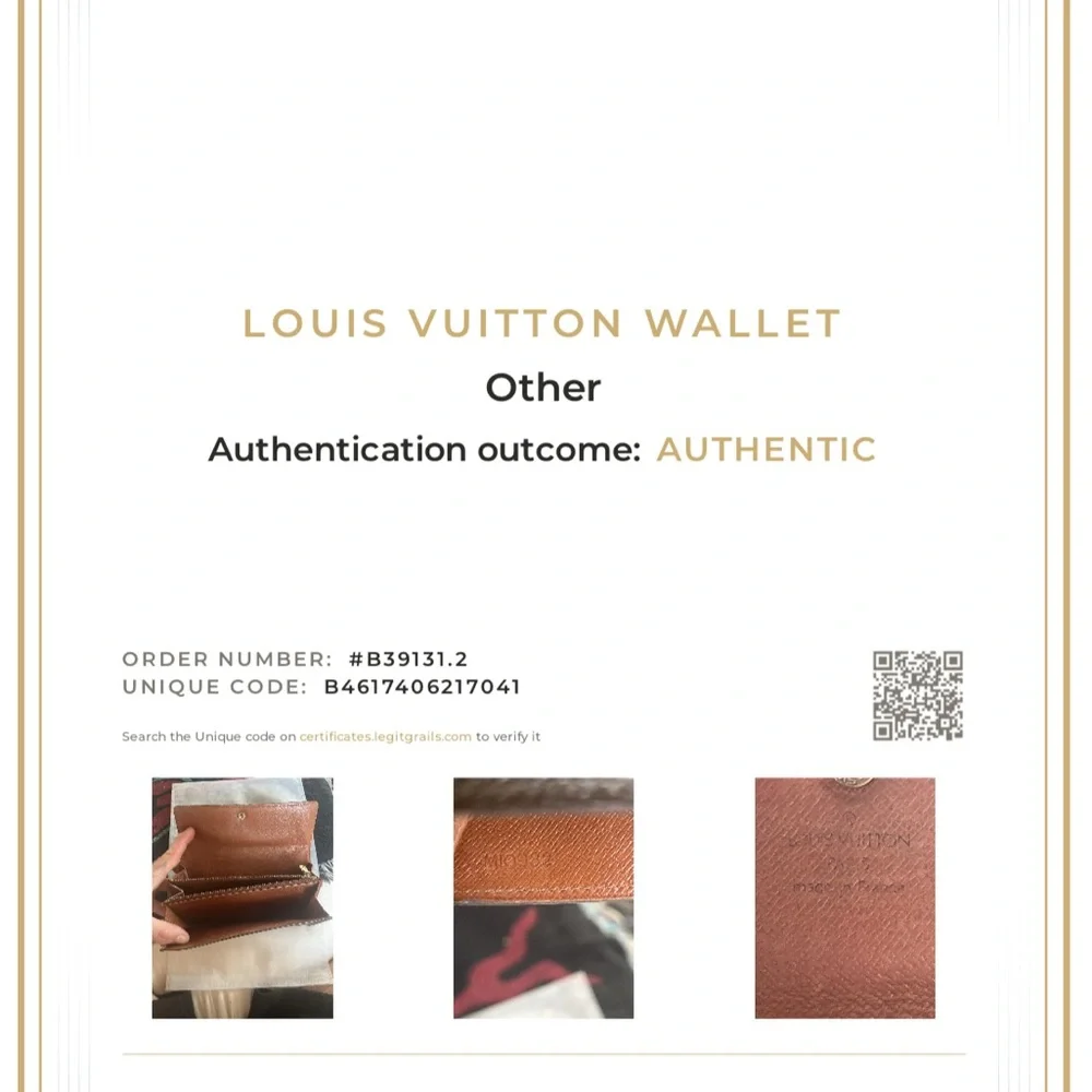 Auth VTG Louis Vuitton Sarah Wallet / Clutch Made in Paris France August 1992